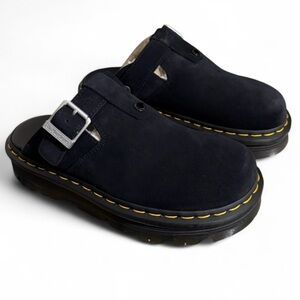 Dr. Martens- Zebzag Suede Slingback Platform Mule